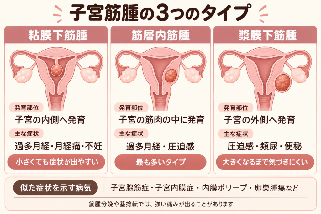 子宮筋腫のイラスト